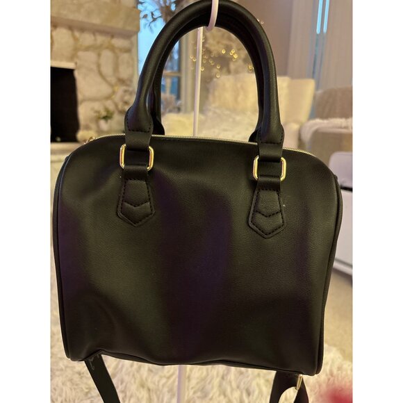 Juicy Couture Black Rhinestone Logo Mini Satchel With Adjustable Strap & Gold - Picture 3 of 15